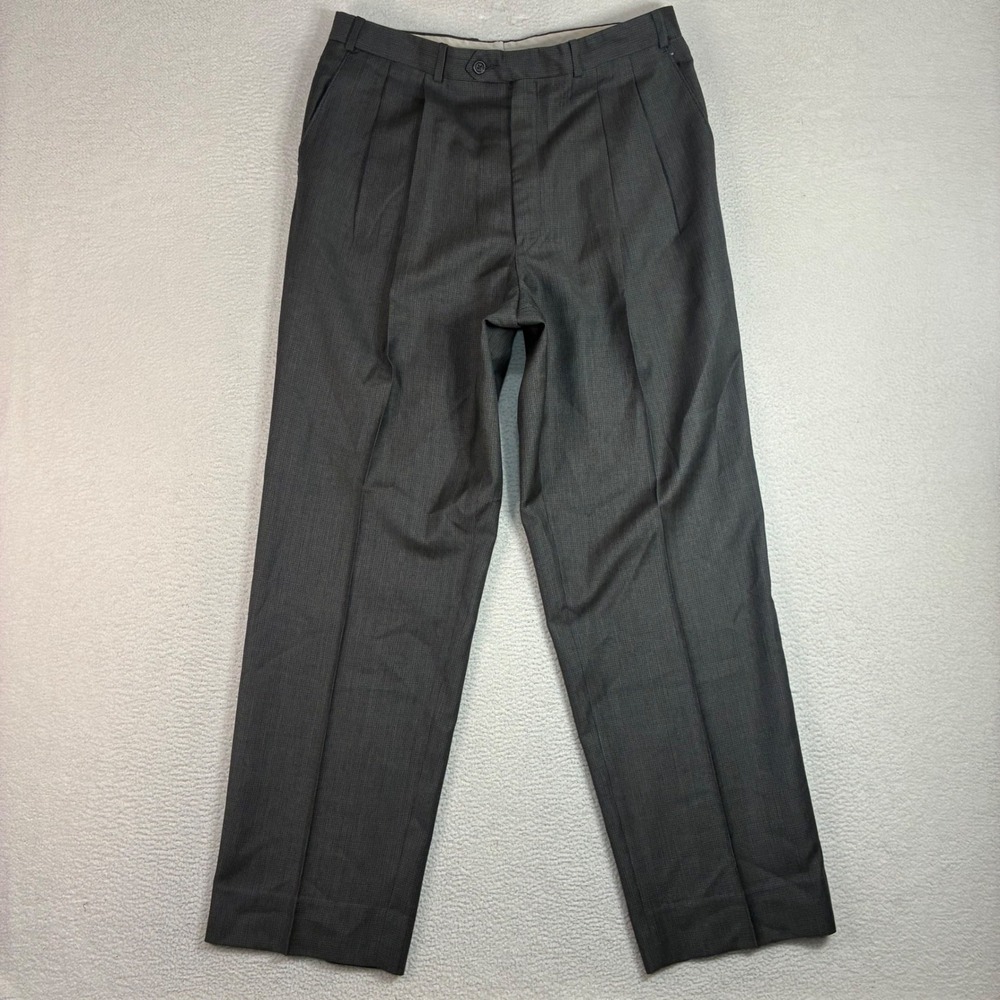 Lauren Ralph Lauren Wool Cashmere Dress Pants Men 32x32 Gray Pleated Business